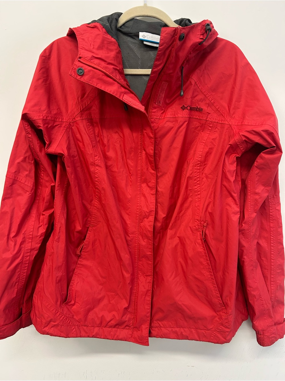 Columbia Women's Bright Red Hooded Shell Jacket